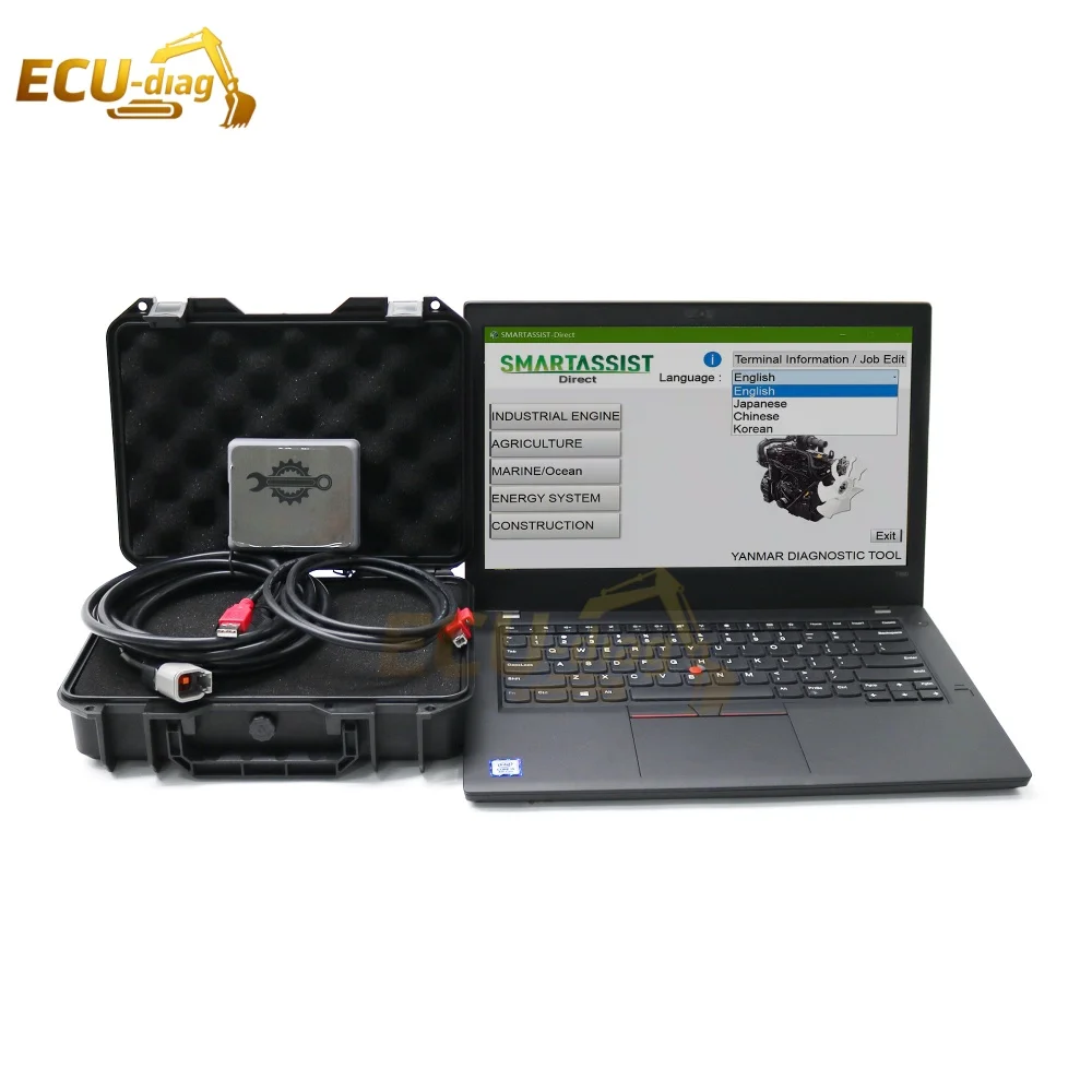 Diagnostic Service Tool For Yanmar 1983000033 CS9703000000 Excavator Tractor Engine Scanner Kit With T480 Laptop