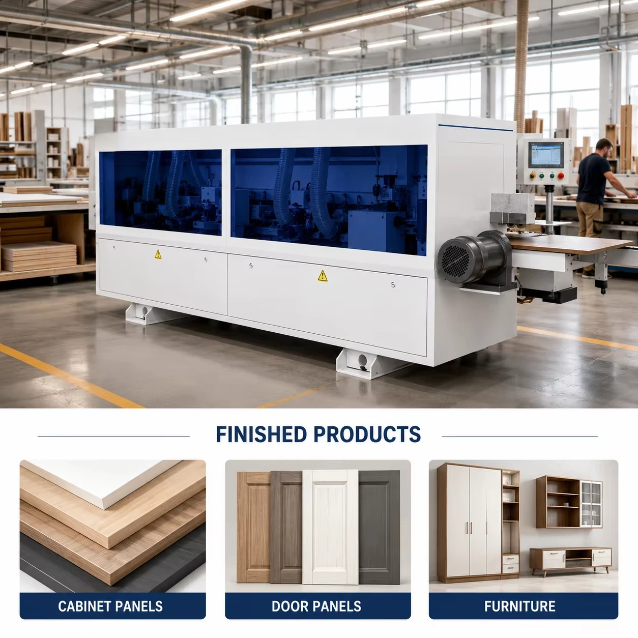 Alpha Hot Selling Pvc Edge Banding Machine Automatic High Speed MDF Woodworking Edge Bander for Panel Furniture