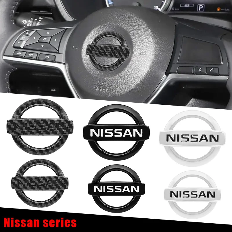 52 مللي متر/56 مللي متر ABS عجلة توجيه سيارة مركز شعار شارة لنيسان قاشقاي X Trail تيدا ملاحظة جوك سنترا باترول ميكرا ألتيما #1