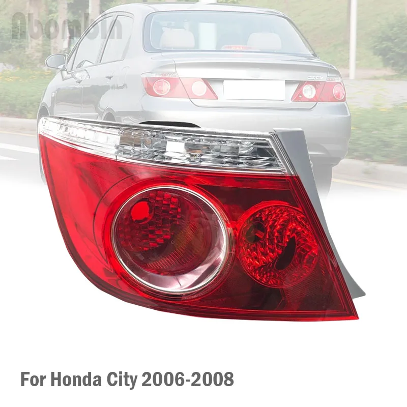 Auto Rear Bumper Outer Light Brake Lamp Cover Brake Back Light Housing Tail Lamp For Honda City 2006 2007 2008