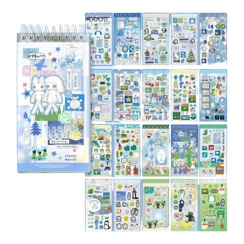 Cartoon Sticker Scrapbooking Sticker Journal Sticker for Water Bottle Notebook Planner Luggage Kids Motivational Sticker N0HC