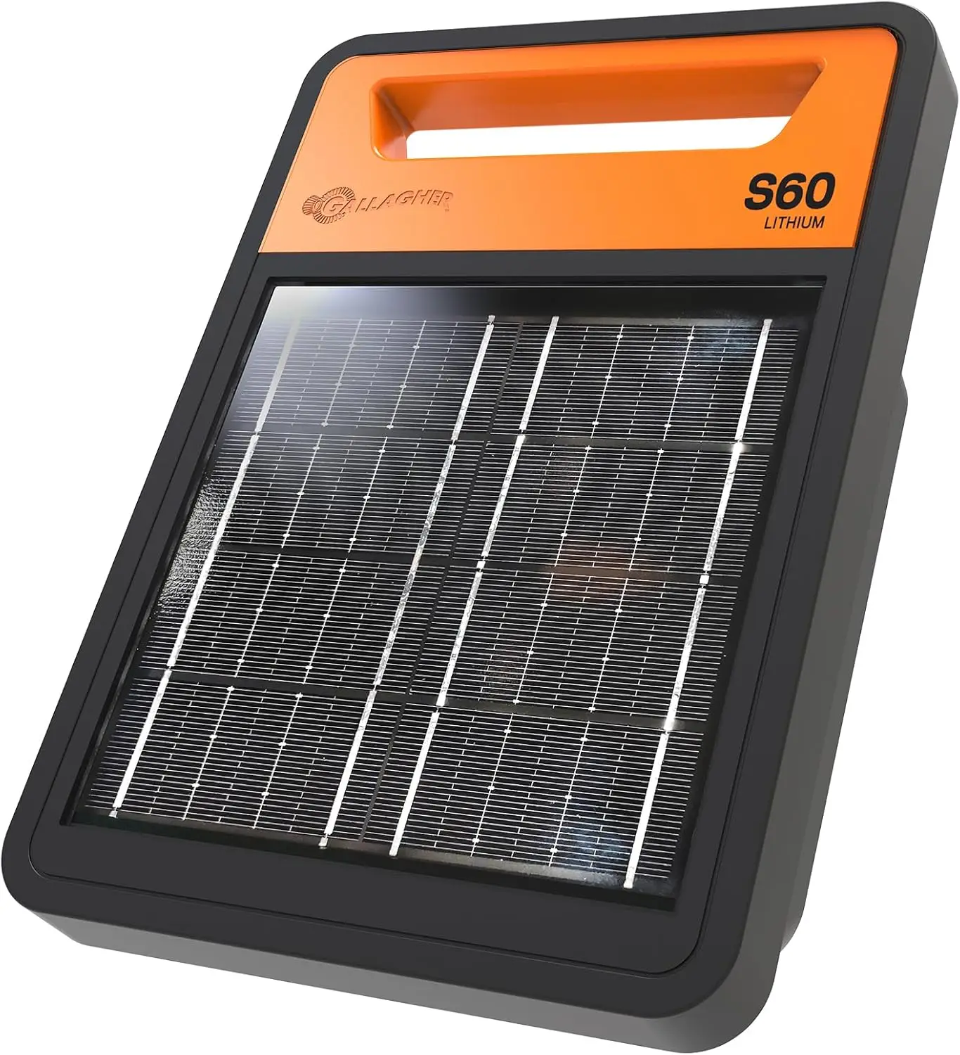 Gallagher S60 Solar Electric Fence Charger | Powers Up To 6 Miles Of Typical Fence | Solar Lithium Technology | 0.6 Joule Solar