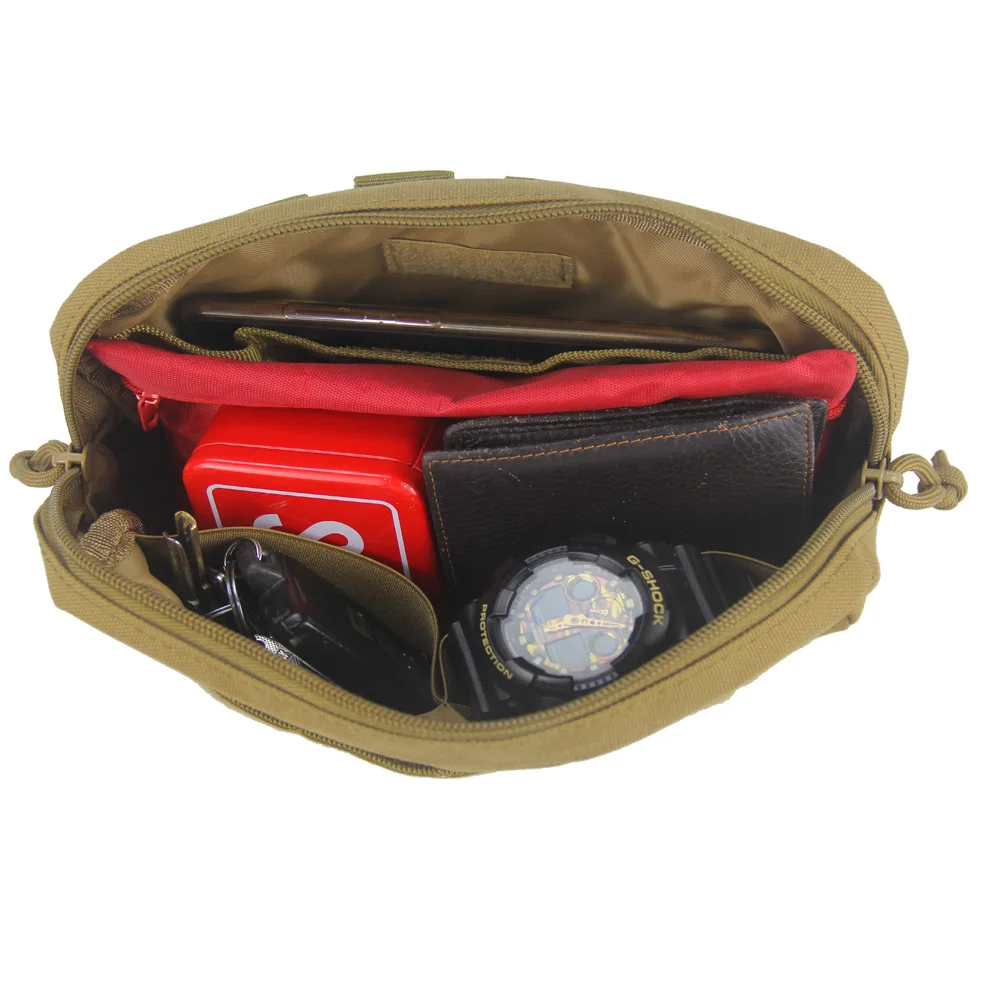 EDC Waist Bag Outdoor Camping EDC Tool Pouch Wallet Fanny Backpack Phone Bag Nylon Molle Hunting Waist Belt Pocket