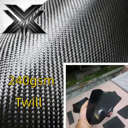 

[Grade A] Real Carbon Fiber Cloth Carbon Fabric 3K 200gsm 2x2 twill 40"/100cm width,Used for bicycle,motorcycle,car,fishing rods