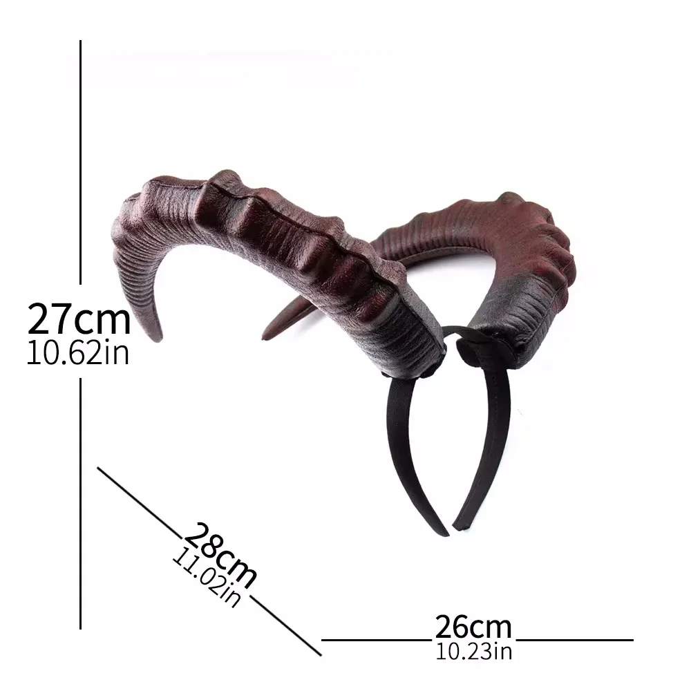Accessoires de Costume de ixde Carnaval pour Femme, Corne de Démon Noire, Pièce de Sauna, Diables Gothiques, Cornes de Bœuf Sexy, Vêtements d'Halloween