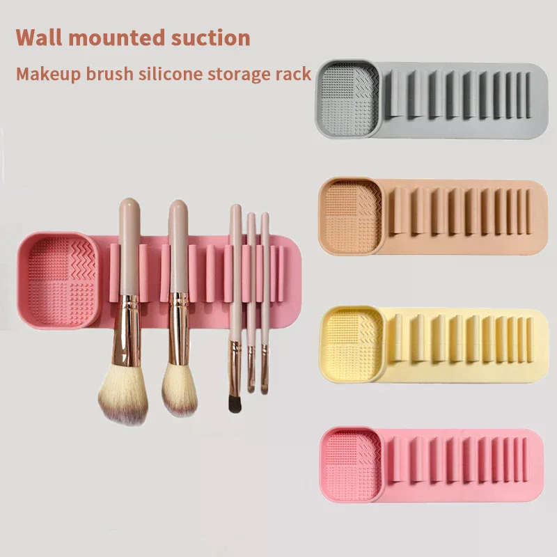 1PCS Silicone Makeup Brush Cleaning Bowl with Sponge Washer Egg Drying Tool Set Powder Puff Storage Cosmetic Tool Artifact