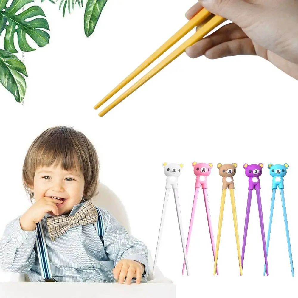 Cute Silicone Baby Learning Training Chopsticks Cartoon Beginner Chopstick Tableware Kids Eating Training Helper