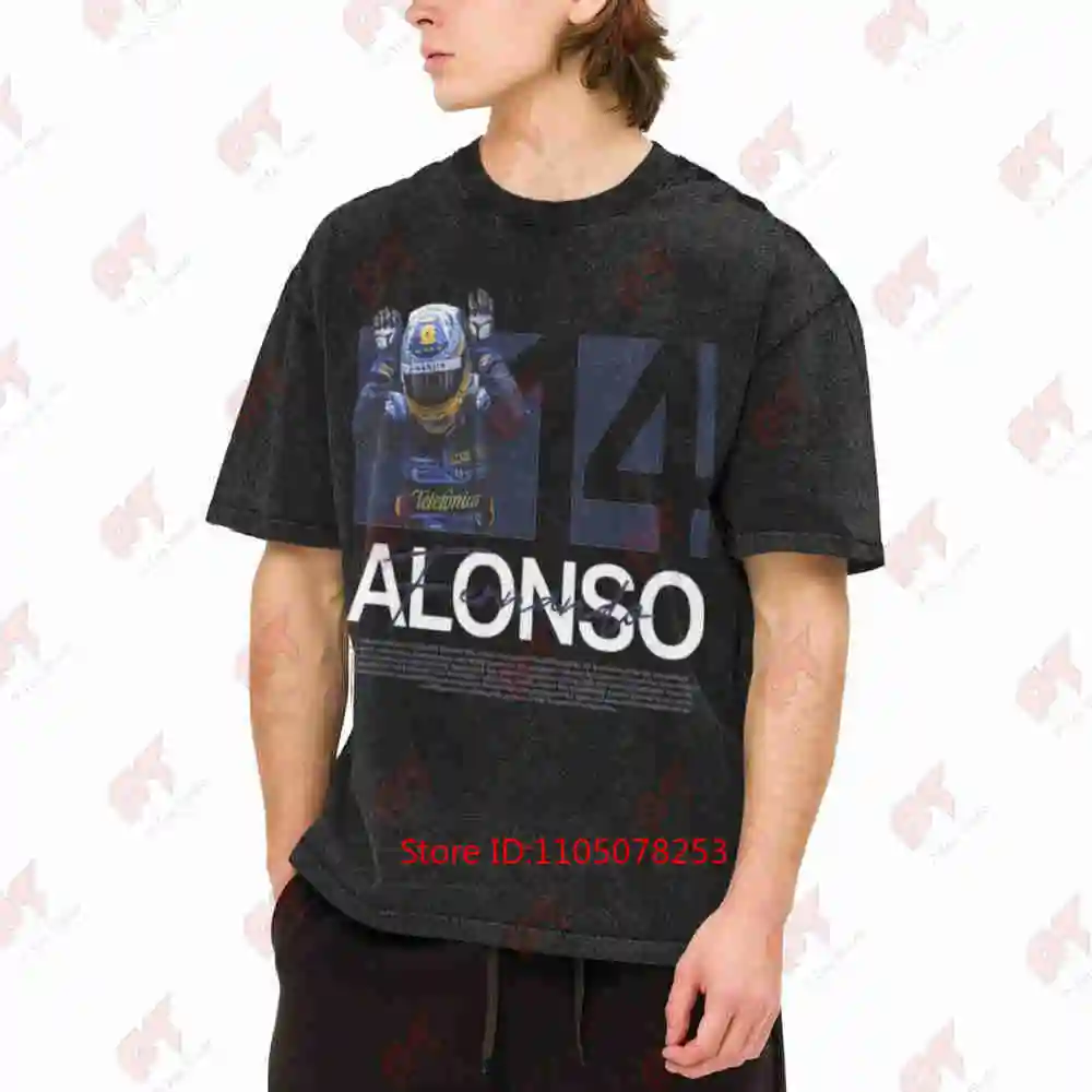 Alonso Pose Motorsport Vintage Washed Tee Pure Cotton T-Shirt