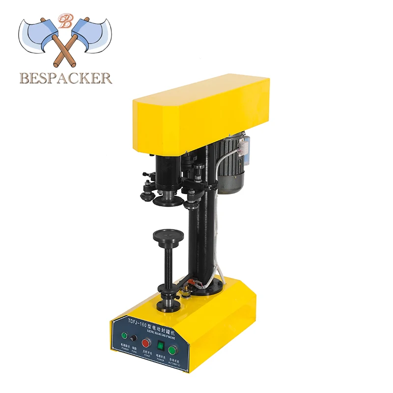 Bespacker TDJ-160 Semi-automatic Tinplate Milk Powder Bottle Capping Machine