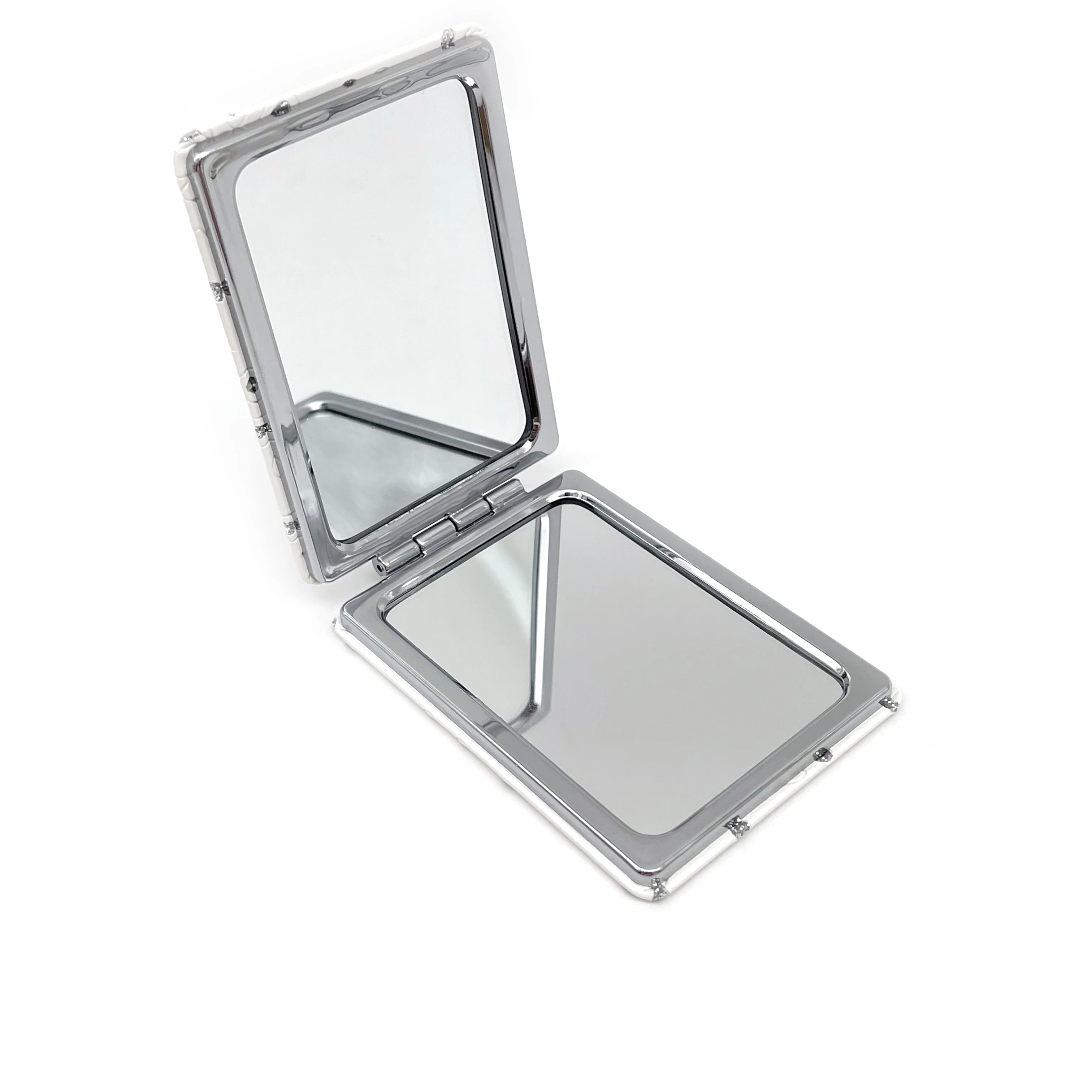 合成皮革化粧鏡,正方形,コンパクト,最初の聖体拝領,白,甘い,15