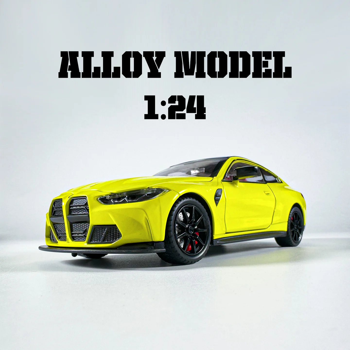 1:24 legering M4 model speelgoed, gesimuleerd geluid en licht, prachtige tafelornamenten, het beste verzamelaarsartikel voor automodeliefhebbers