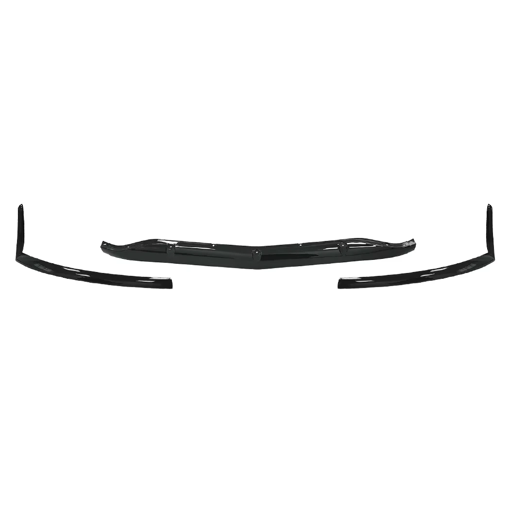 Glossy Black Exterior Accessories Front Bumper Lip For C Class W205 2015-2021 Upgrade To C63 2015-2021