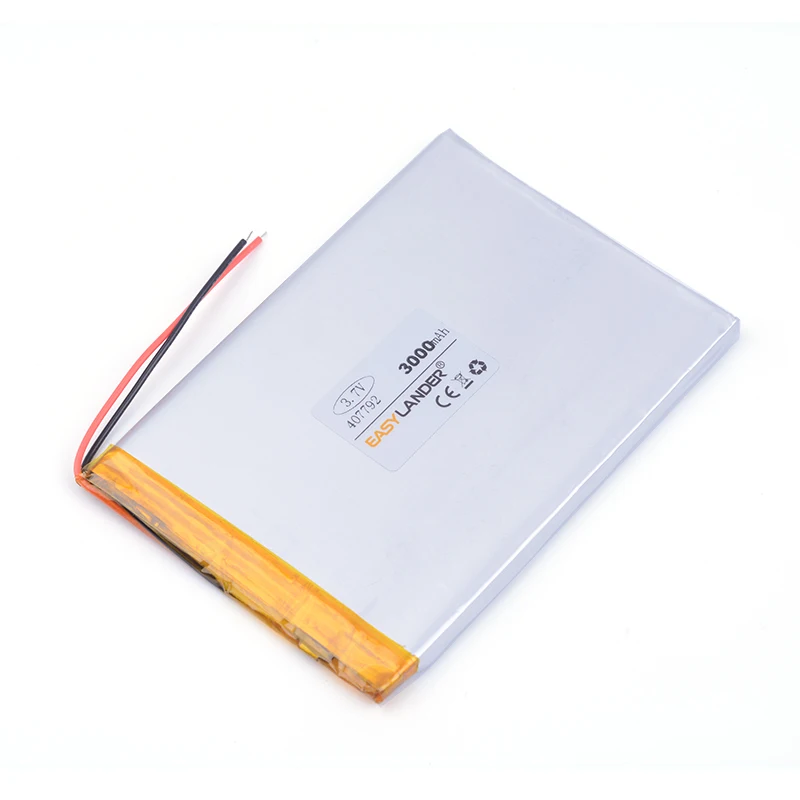 407792   batería recargable del polímero de Li-ion de litio de 3.7V 3000mAh para el PC de la tableta ICOO