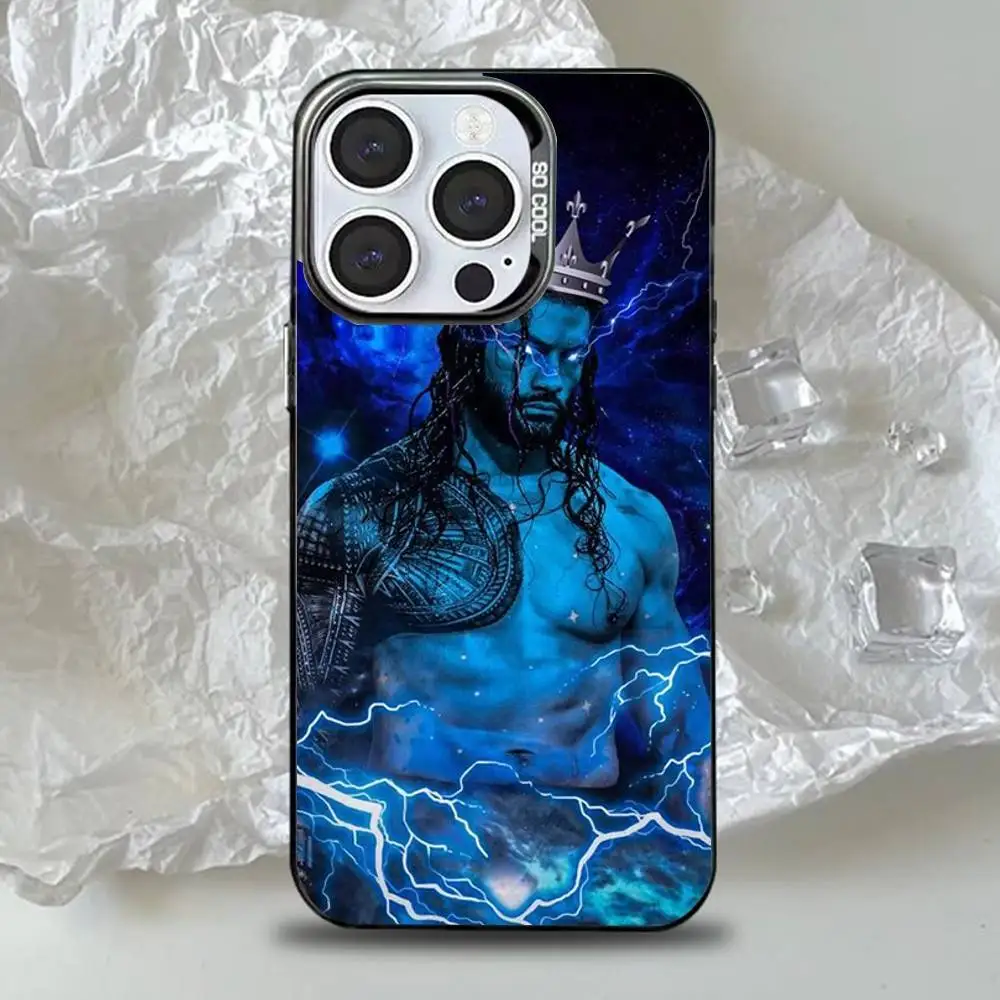 Чехол для телефона Roman Reigns для iPhone 16,15,14,13,12,11, Pro, Max, Plus, Mini, XS, SE, черный матовый жесткий бампер с защитой от падения