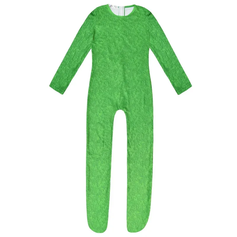 DY20Rainbow Friends Costume Kids Boys Green Monster Wiki Cosplay Horror Game Jumpsuit Mask Suit Halloween Carnival Cosplay Costu