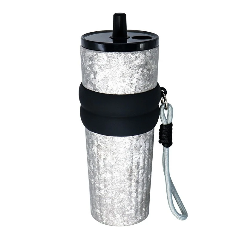 

Pure titanium, car, straw, high end, titanium cup, double layer, coffee, souvenir, simple