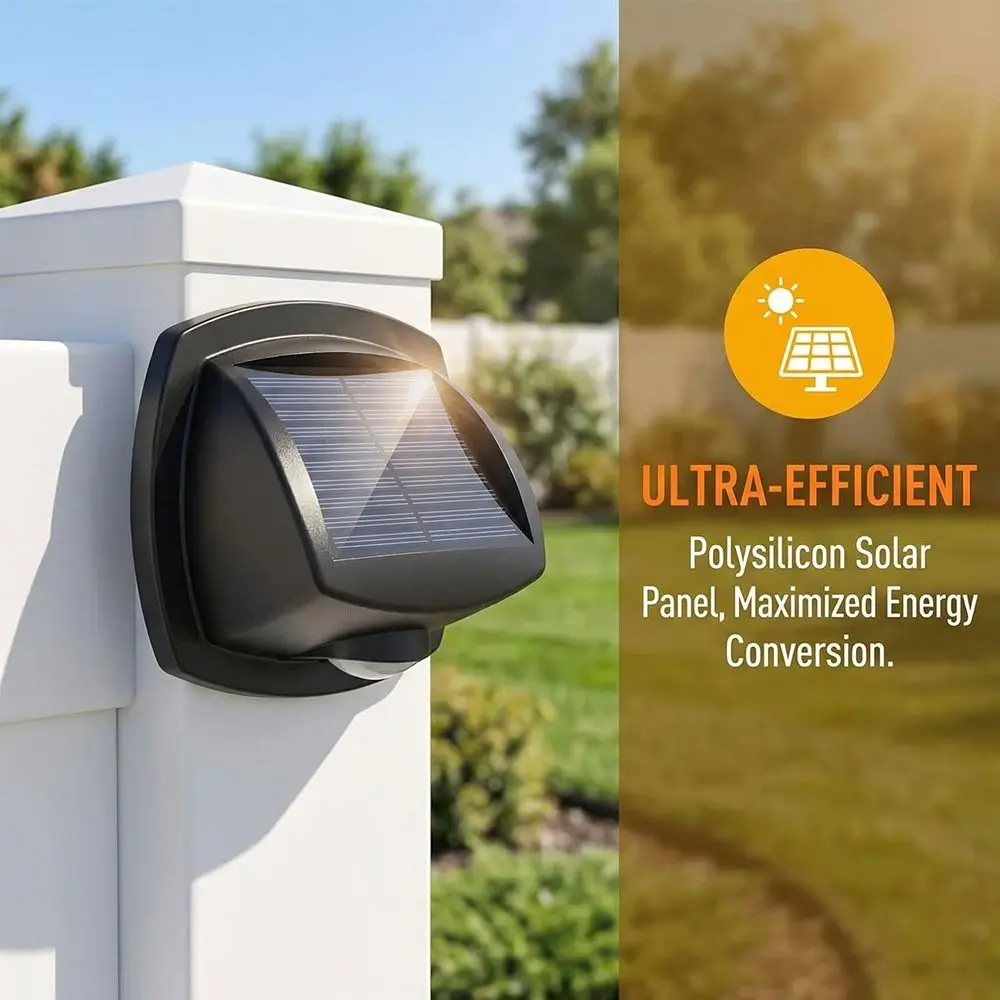 

Dual Color LED Solar Wall Light Automatic Waterproof IP65 Solar Fence Light Solar Powered Wall Wash Solar Stair Light