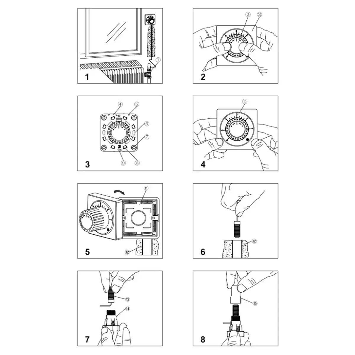【50% OFF】New Thermostat Head with Remote Adjustment Capillary Tube 2M White Control Accessories for Household Heating Equipment