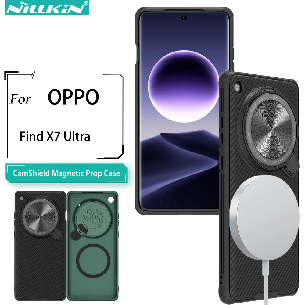 

NILLKIN for Oppo Find X7 Ultra 5G case Magsafe Magnetic Charging Adapt Lens Camera Protection CamShield Back cover