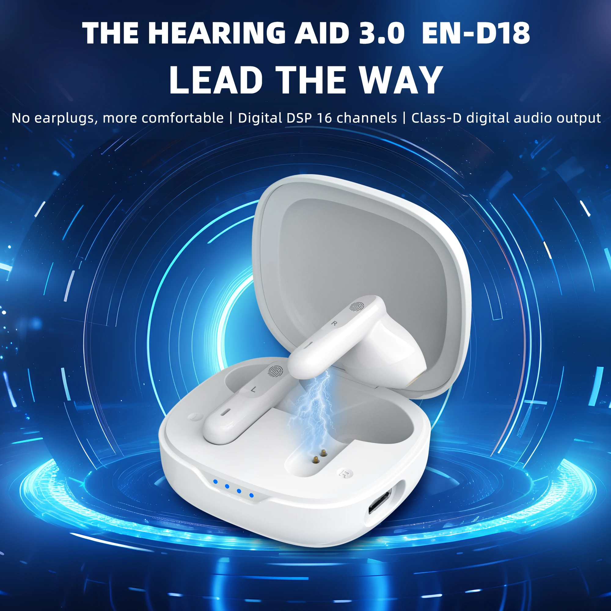 Ting DJ Digital Hearing Aid Noise Reduction Earplug-free Hearing Amplifier EN-D18