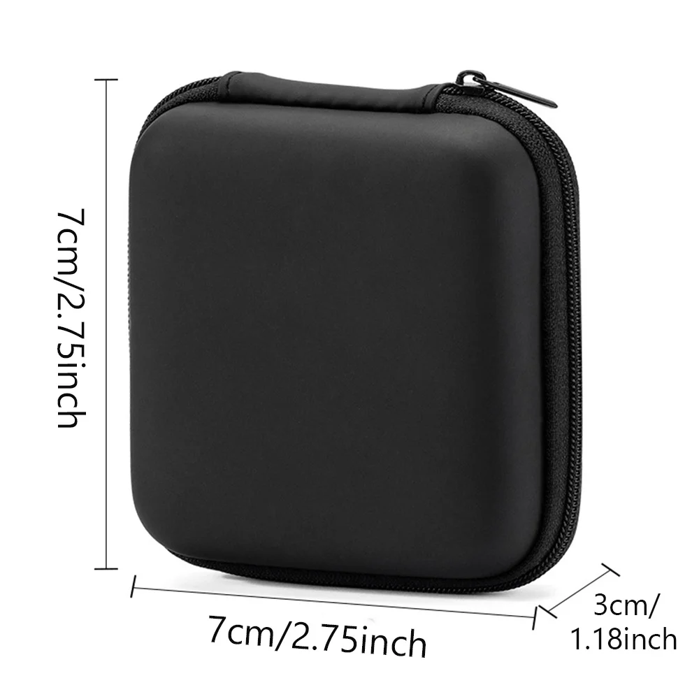 Sac de rangement portable pour câble de données, étui pour écouteurs à fermeture éclair étanche, support de câble de données pour casque, sacs de transport pour téléphone sauna, motif blanc