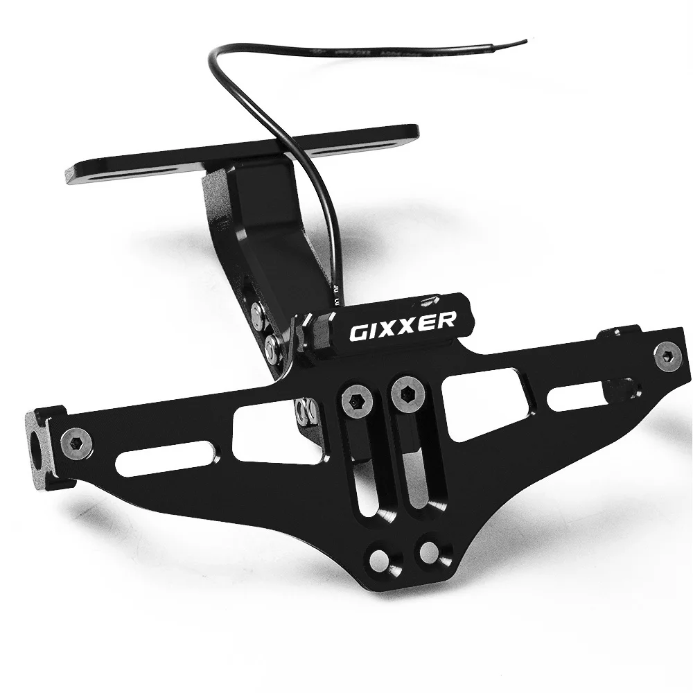 FOR SUZUKI GIXXER 150 155 GIXXER SF 250 GIXXER F150 CNC Billet Alumium Motorcycle Adjustment Angle License Plate Bracket Holder