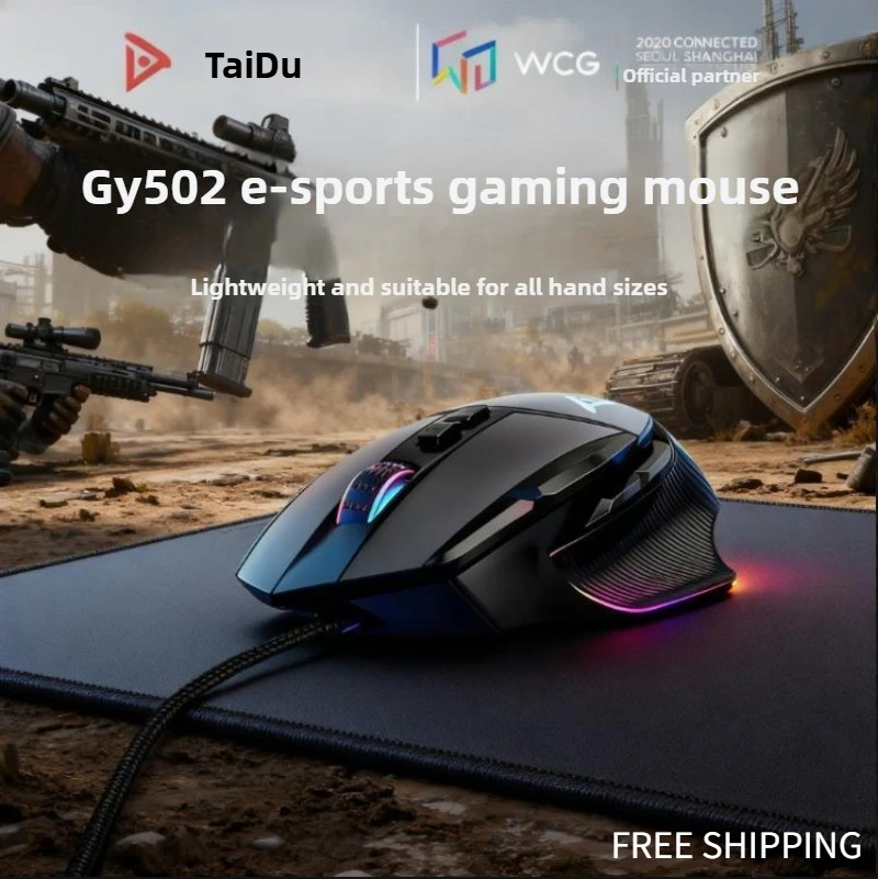 

TaiDu GY502Wired Gaming Esports Mouse Lightweight 55g Silky Touch Macro Programming For PC Laptop Gaming Laptop Accessories Gift