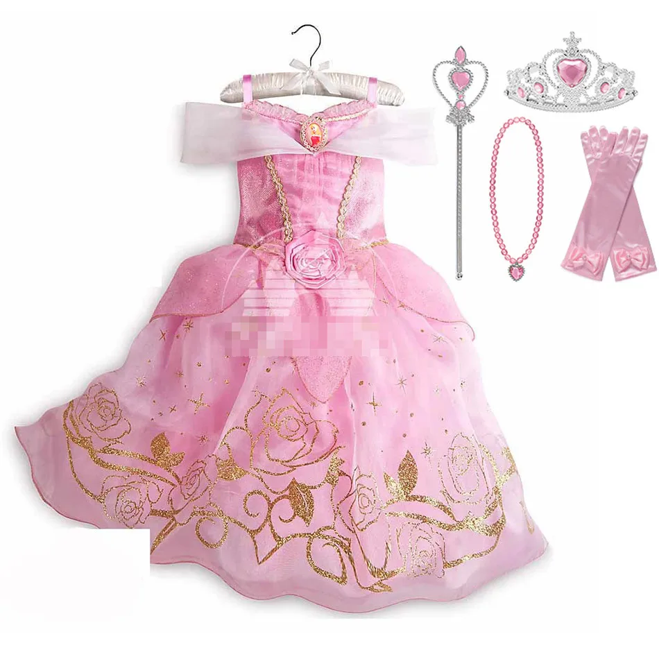 Prinzessin Aschenputtel Rapunzel Kleid Mädchen Geburtstag Fantasie Märchen Cosplay Schönheit Aurora Kostüm Kleinkind Karneval Kleidung