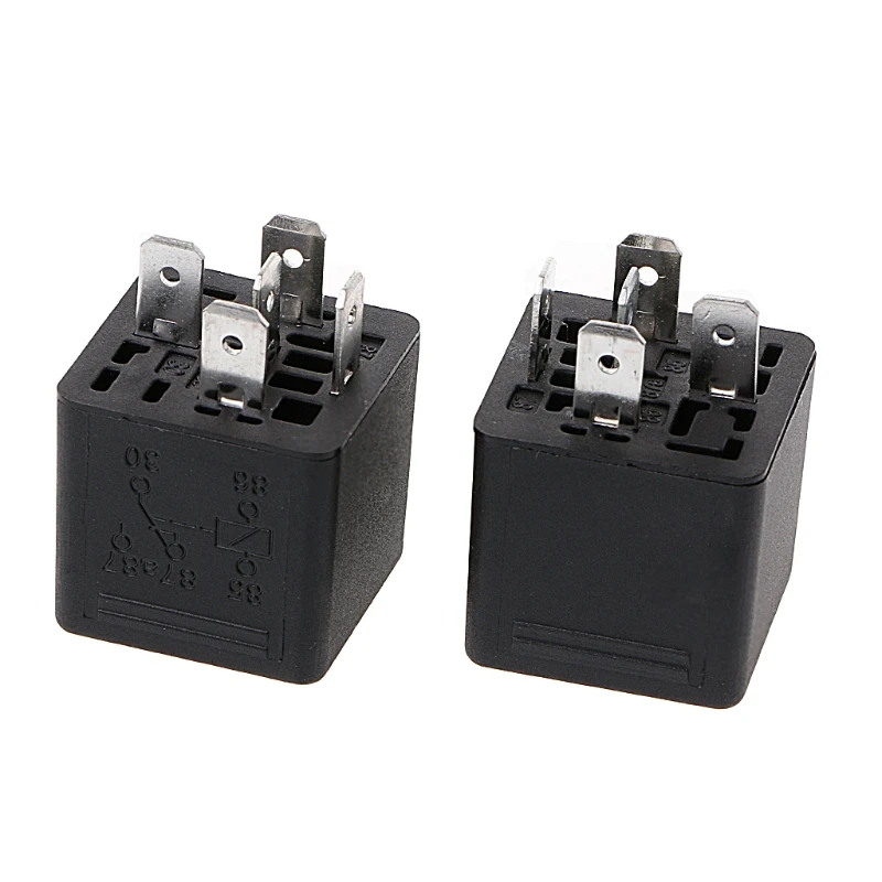 새로운 2Pcs SLD-12VDC-1C 1.6W 고전력 릴레이 NO 40A NC 30A 5핀 자동차 릴레이
