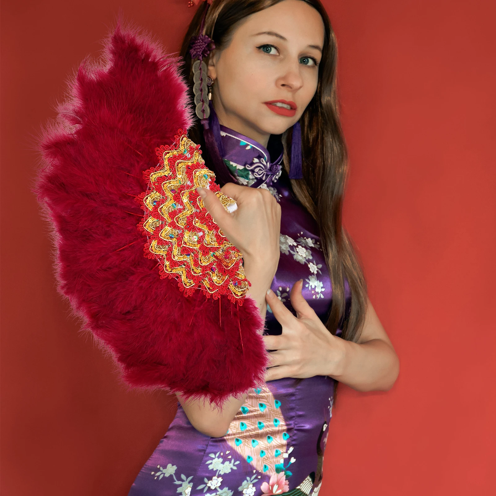 

held Fan Ladies Gifts Wedding Plumage Decorative Stage Performance Fans Party Accessories Dance Props Photo