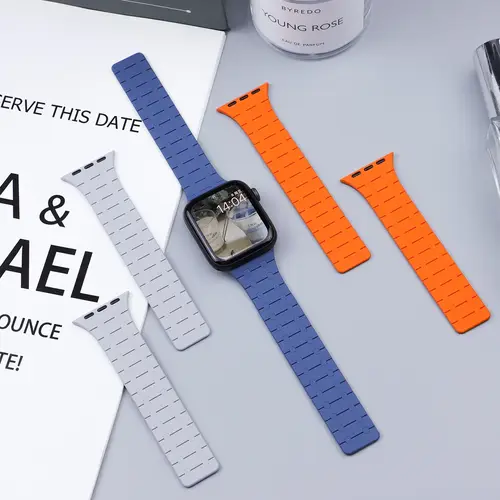 Magnetic Silicone Band for Apple Watch Ultra 3 2 49mm 44mm  46mm 42mm 40 41mm 45mm Strap Bracelet IWatch Series 11 10 9 8 7 6 SE - Image 4