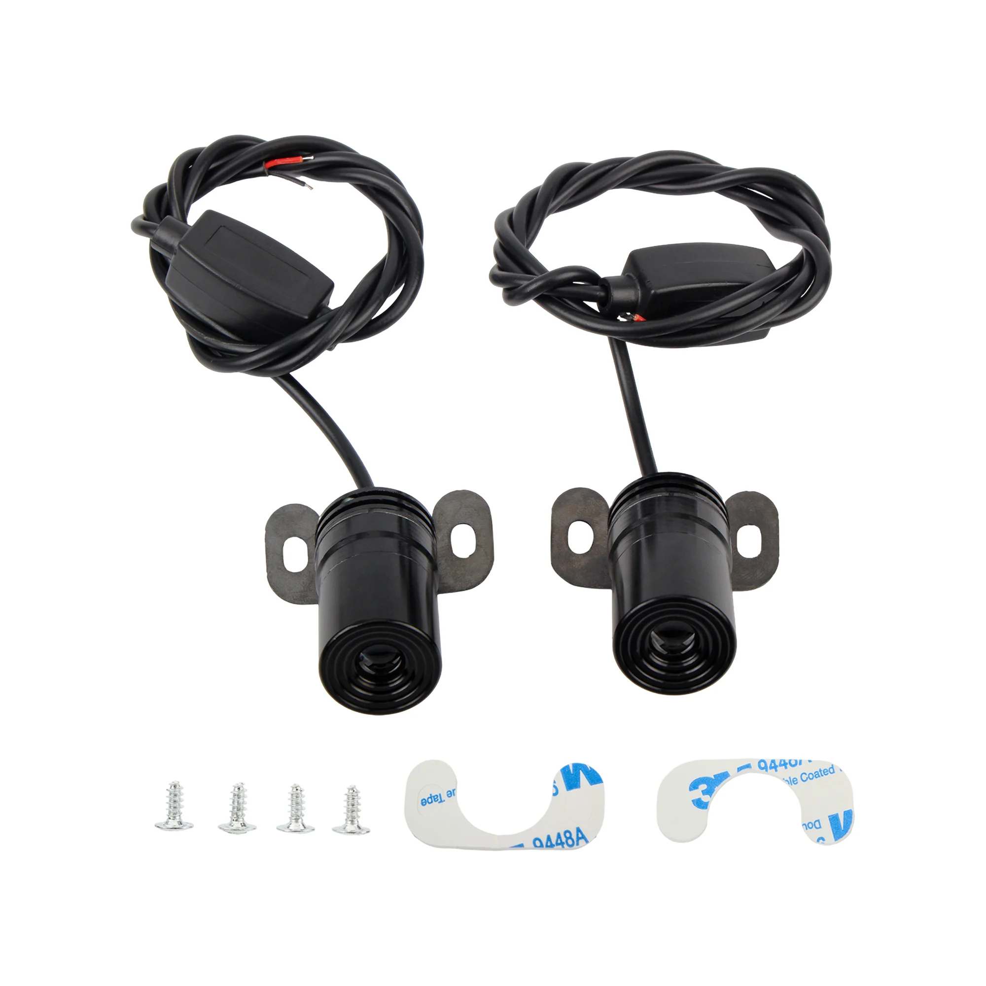 دراجة نارية عالمية LED الملاك الجناح أضواء الإسقاط 2 قطعة ل هارلي هوندا ياماها مصباح للزينة تعديل أجزاء #4