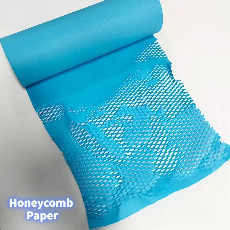 

Hot Sellers Blue honeycomb paper cushion collision-proof gift filling material sound insulation insulation transportation