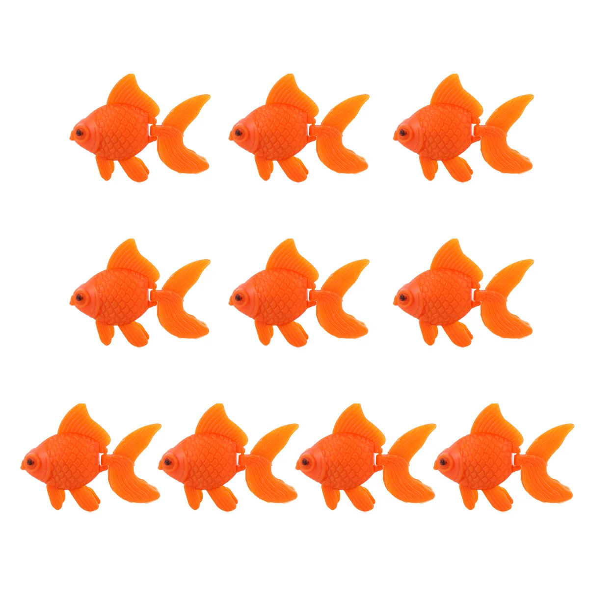 

10 PCS Small Simulated Goldfish Tank Landscaping Toy Decor Plastic Artificial Floating