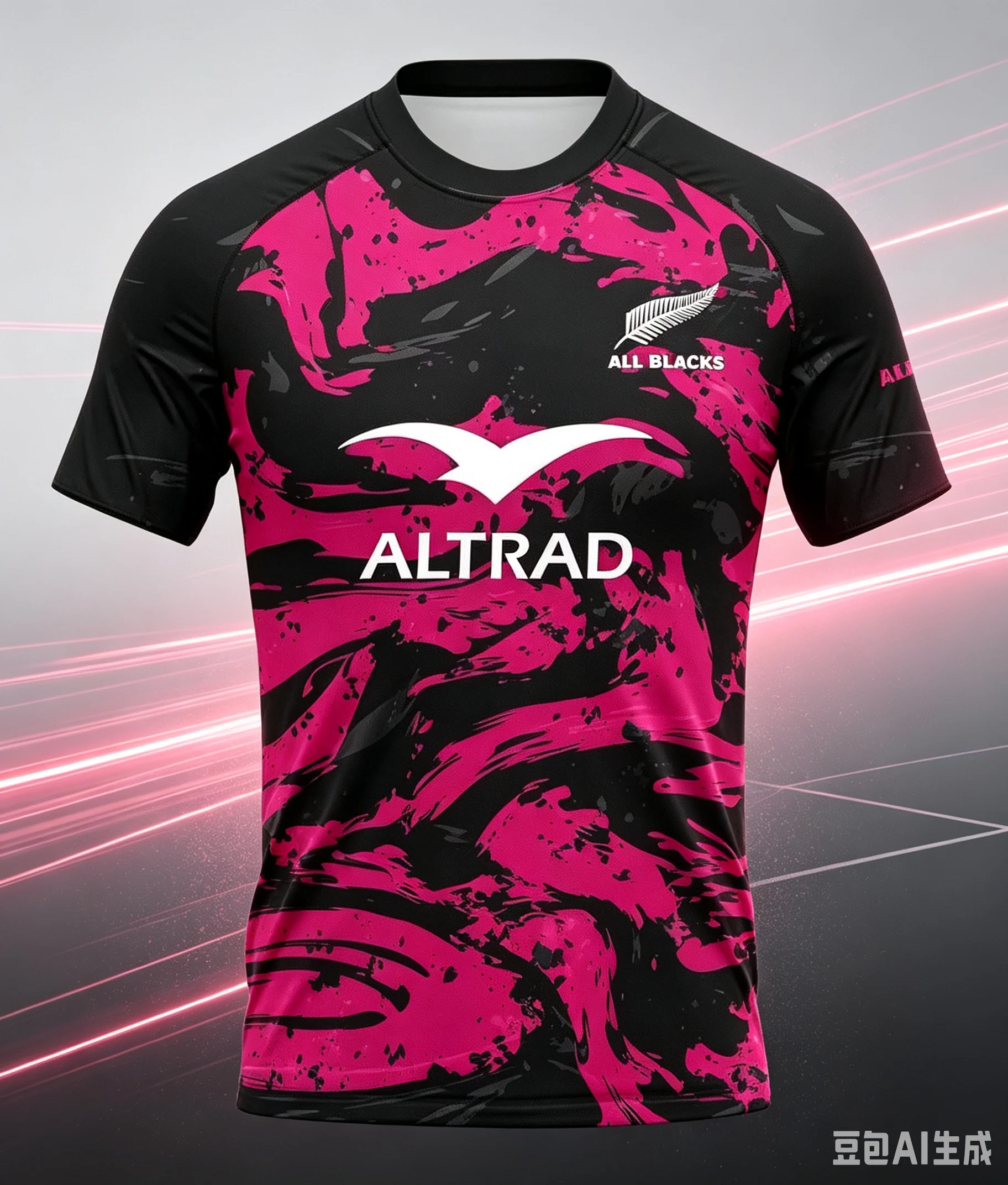 Camiseta de Rugby Picton All Black Pluma Match de Manga Corta, Cuello Redondo, Secado Rápido, para Fitness al Aire Libre, para Niños y Familiares