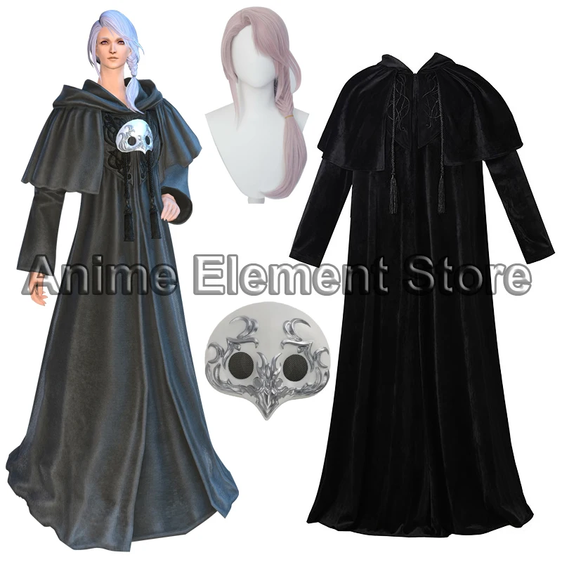 FINAL FANTASY XIV: Endwalker FFXIV FF14 Ancient Emet-Selch Hythlodaeus Sophist's Robe Cosplay Costume Halloween Carnival Dress