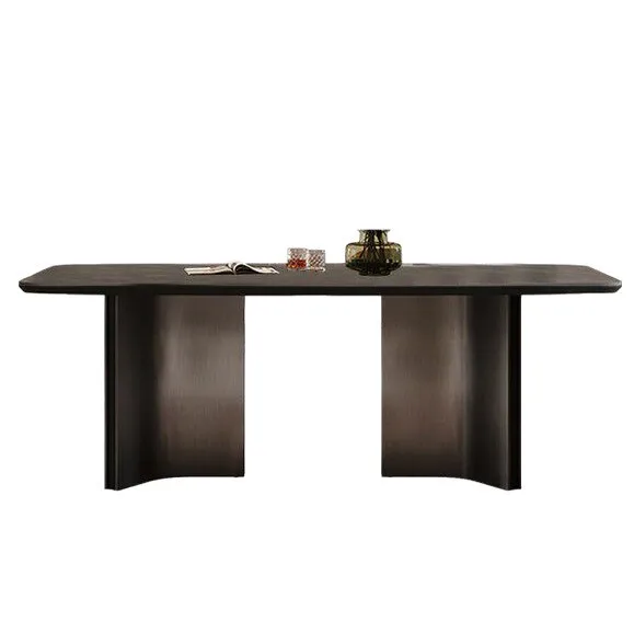 YJQ rock slab dining table full support baseplate light luxury minimalist household small apartment dining table