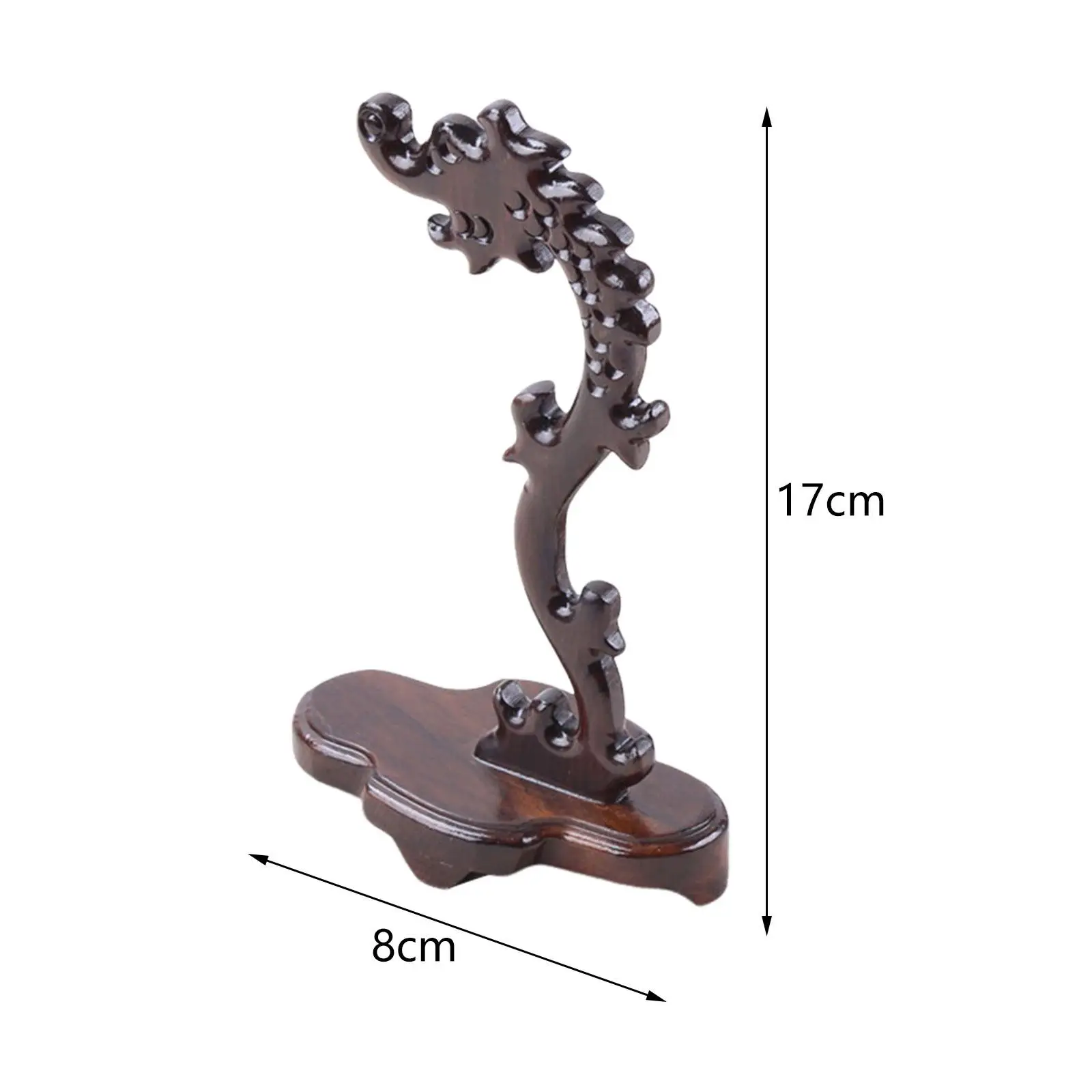 Tabletop Wooden Jewelry Rack Tower Dragon Design Hanging Organizer Display Stand for Necklace Bracelet Earring Jade Holder