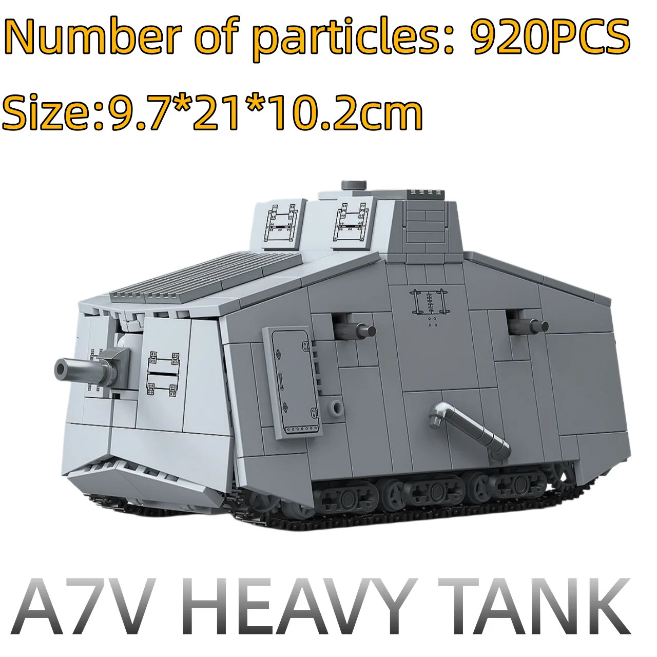 

New Product A7V Heavy Tank Armored Vehicle Series Toy Building Blocks Set 300017 Male