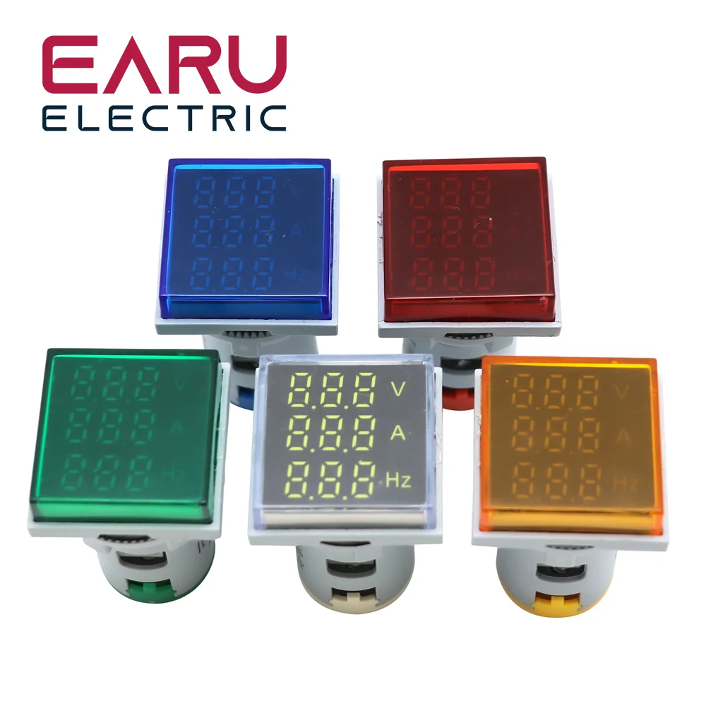 Imagem -04 - Led Digital Voltímetro e Amperímetro Amperímetro Vermelho Luzes de Sinal Medidor de Tensão Atual Volt Amp Tester Detector hz ac 20500v 1100a 220v