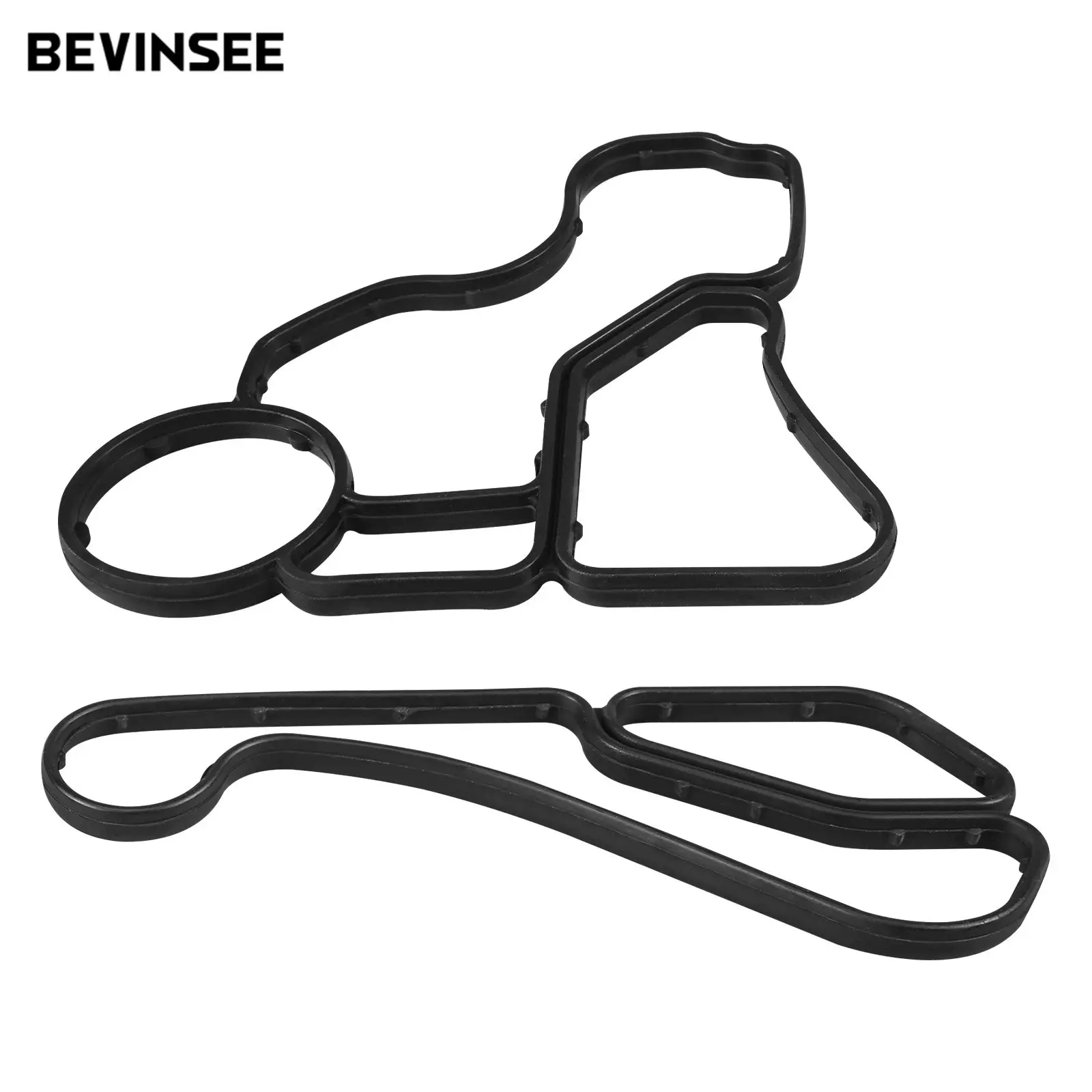 BEVINSEE Engine Oil Filter Housing Gasket & Oil Cooler Seal For BMW E82 E88 E90 E91 E92 F30 E60 F10 X1 X3 Z4 N54 N55 N20 N52