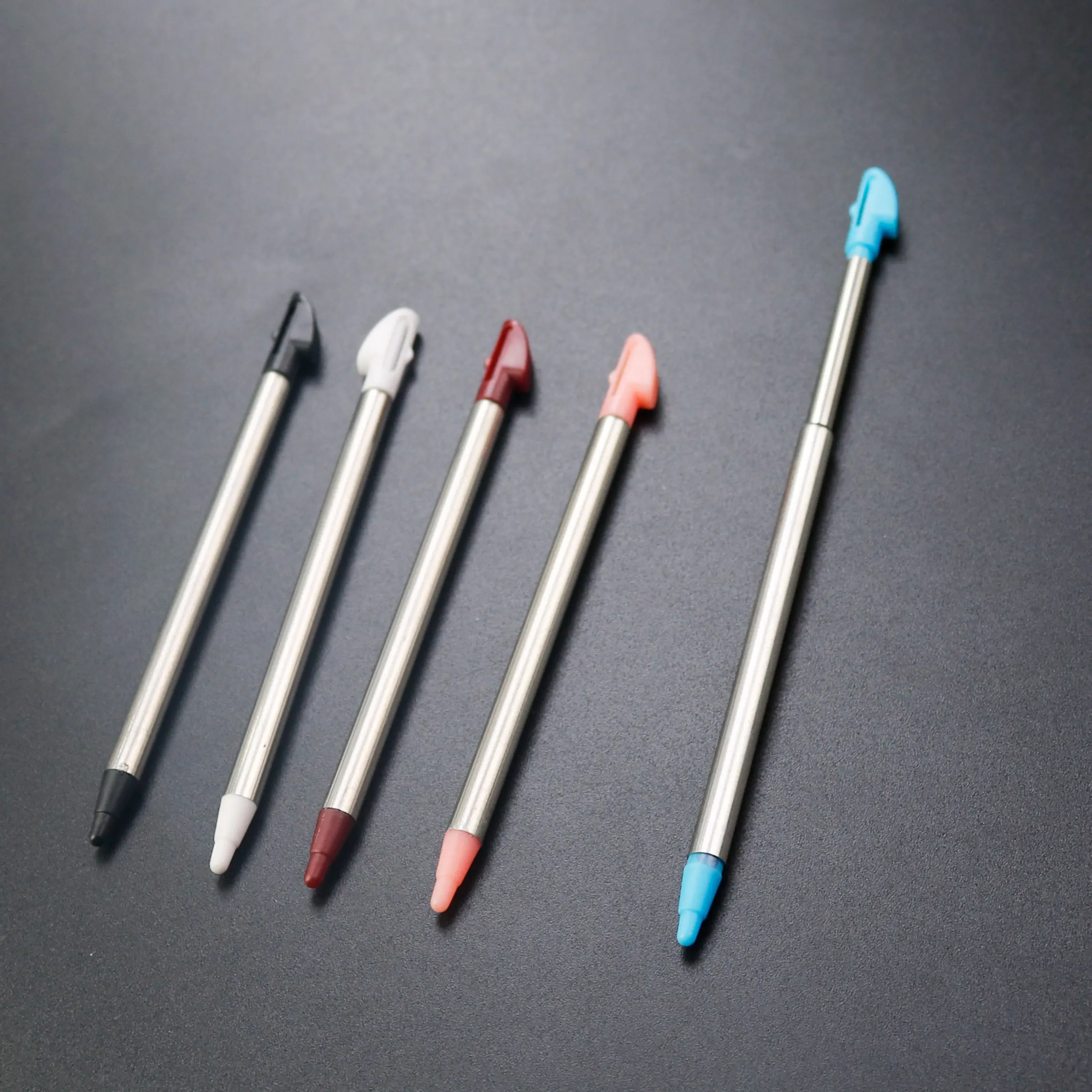 금속 개폐식 스타일러스 펜, 고품질 게임 액세서리, 5 colors, 3DS XL N3DS LL