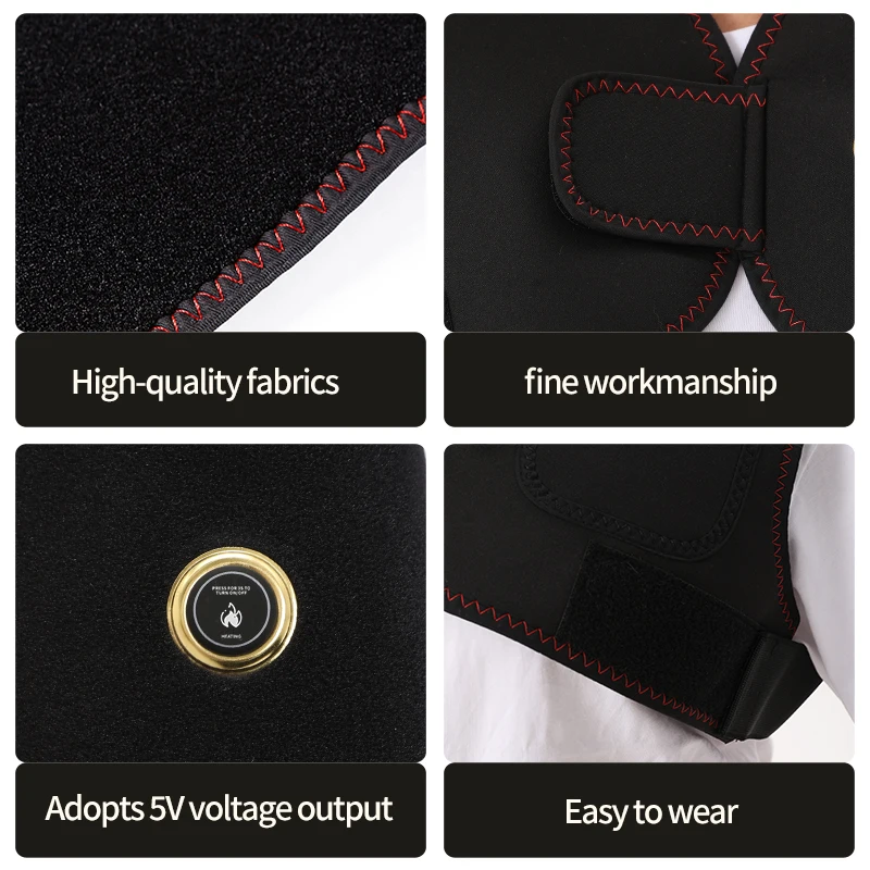 Elektryczny szal grzewczy - 3-stopniowa regulacja ciepła i timer, relaksacja mięśni i komfort stawów, wspomaga codzienne pielęgnacje, dla pracowników biurowych i seniorów