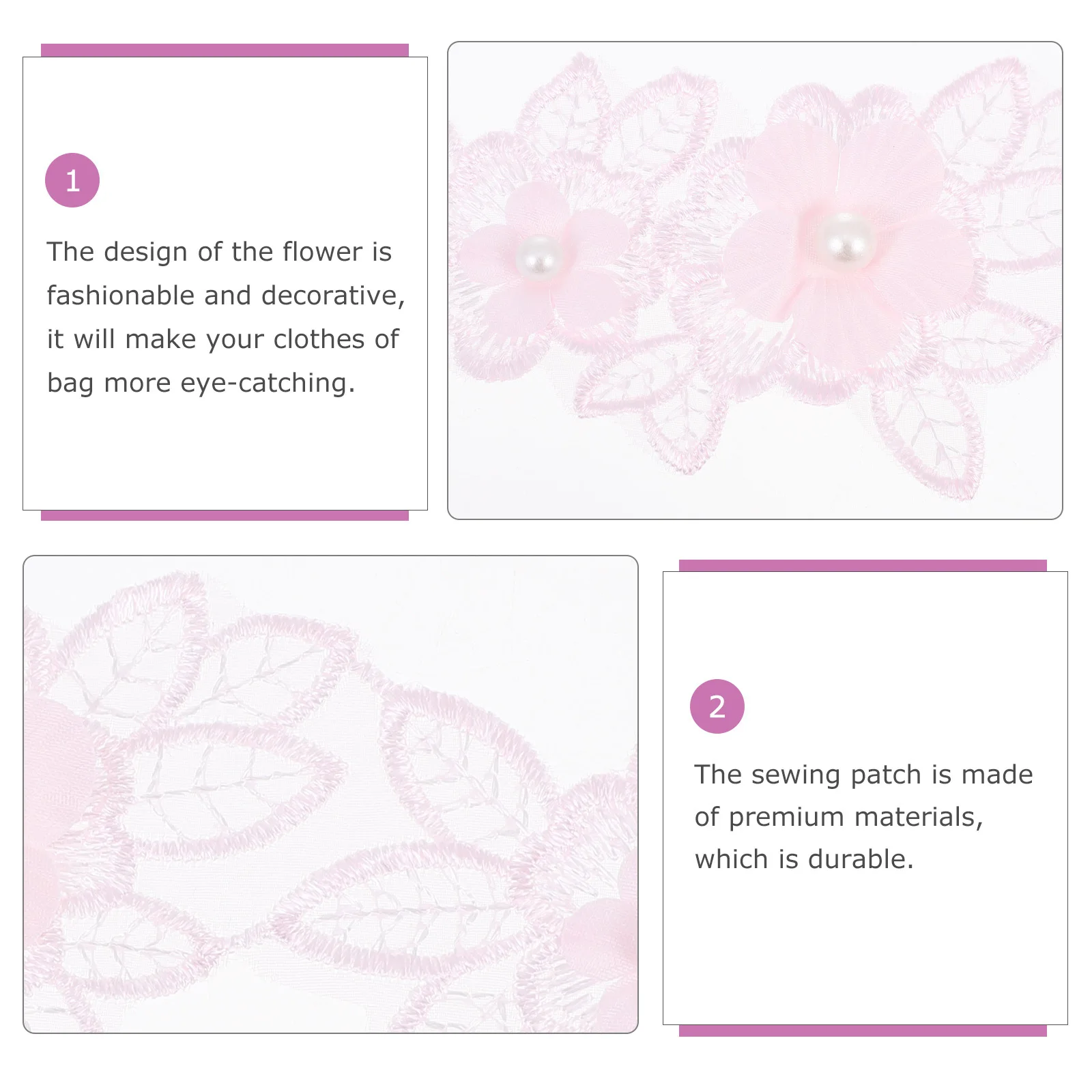 

Organza Flower Patches Diy Sew On Applique For Clothing Hat Bag Craft Embroidery Accessory Garment Trim