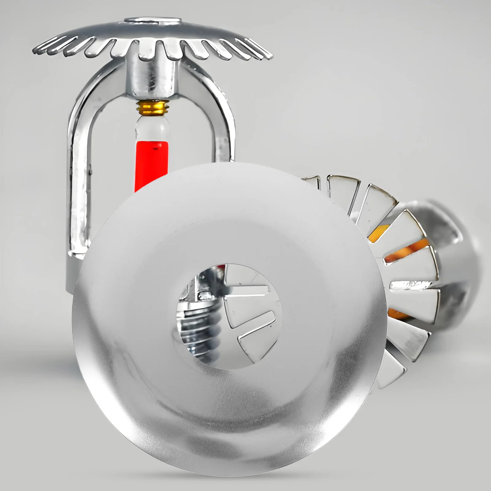 แผ่นปิดหัวฉีดน้ำดับเพลิงแบบติดผนัง ขนาด 1/2 นิ้ว ทำจากสแตนเลส จำนวน 10 ชิ้น