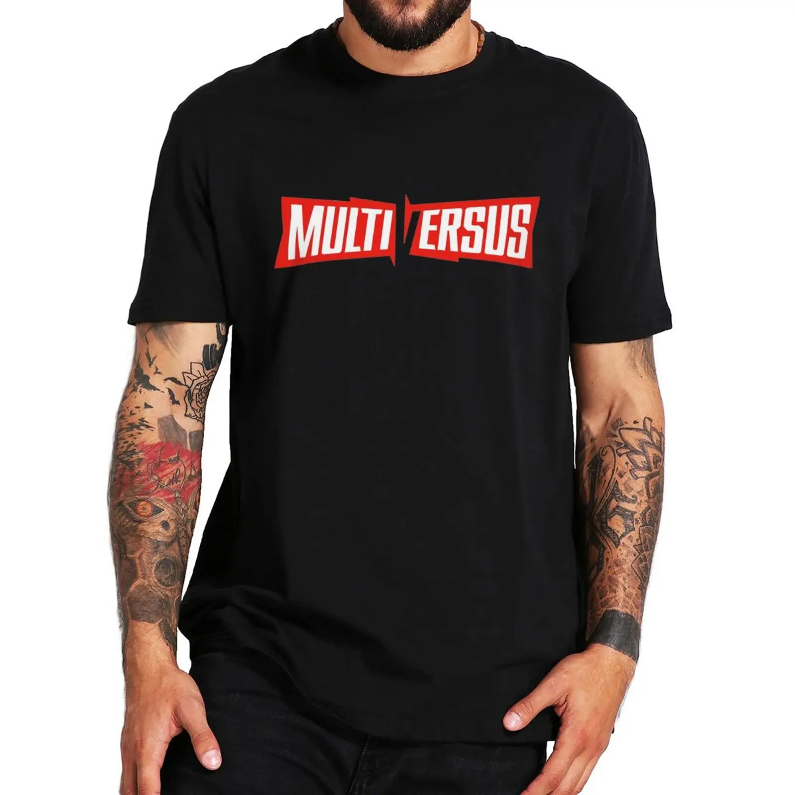 

MultiVersus Logo T Shirt 2022 Video Game Fans Classic T-Shirts 100% Cotton Summer Soft Clothing For Men Women TshirtF