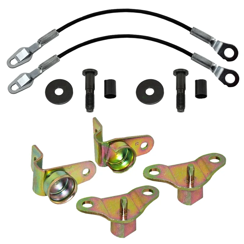 Tailgate Hinges Cables Striker Bolts Repair Kit for 1999-2006 Chevrolet Silverado GMC Sierra 1500 2500 3500