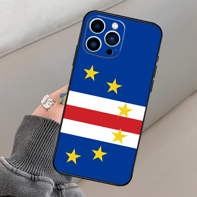 كيب فيردي العلم قضية الهاتف آيفون 17 برو ماكس 15 14 13 12 11 16 برو ماكس زائد ميني 16e 17 الهواء فوندا غطاء #6