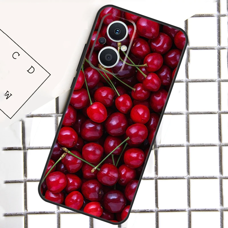 Red Cherry Summer Fruit For OPPO Reno 13 14 12 11 10 Pro 11F 12F 13F 14F 7 8 Lite 8T OPPO Find X5 X6 X8 Pro Case