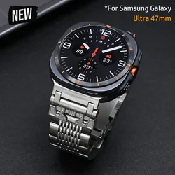 Stainless Steel Men Band for Samsung Galaxy Watch Ultra 47mm Luxury Strap for SAMSUNG GALAXY ULTRA 47MM No Gap Quick Fit Correa